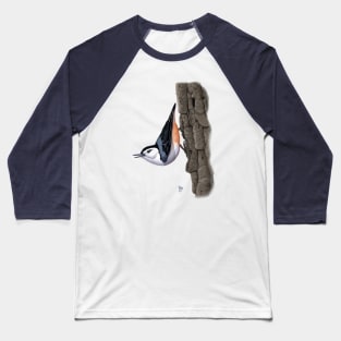 White-breasted Nuthatch Baseball T-Shirt